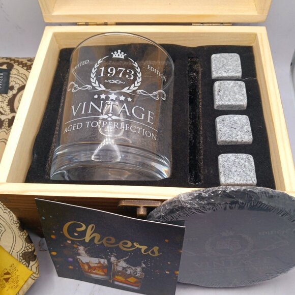 Whiskey Glass 1973 NWT & Men Tie Buffums EUC - Picture 12 of 12